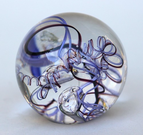 Click to view detail for DB-1023 Paperweight - Purple Abstract $75
